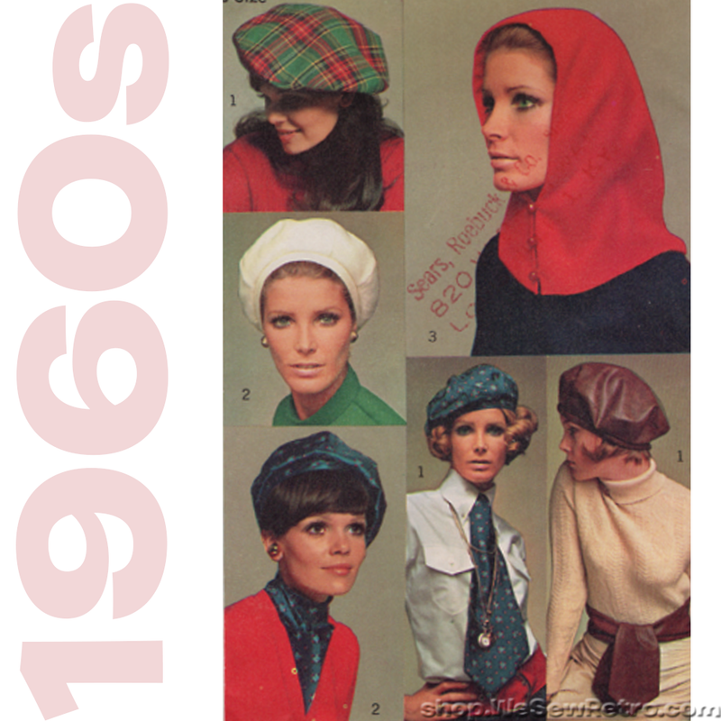 Simplicity 7872 Sewing Pattern - Womens Hats Vintage Pattern - 1960s Hat Pattern