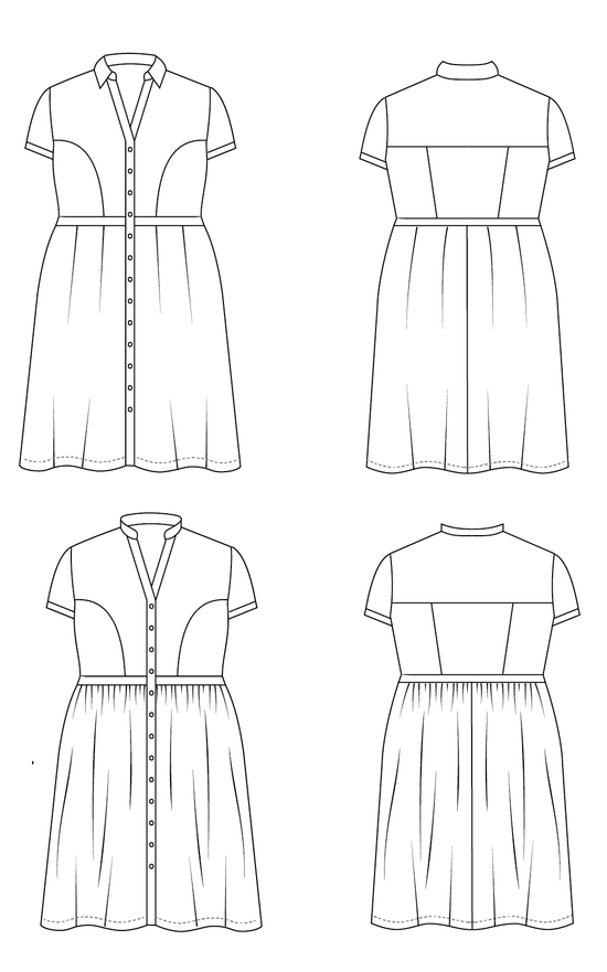Cashmerette Lenox Shirtdress Paper Sewing Pattern