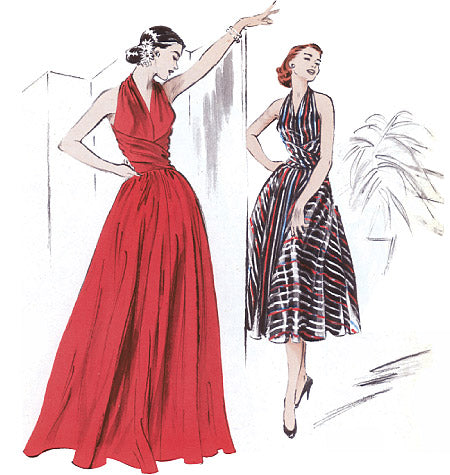 B4919 Dress Pattern - 1950s Repro Vintage Sewing Pattern Butterick 4919