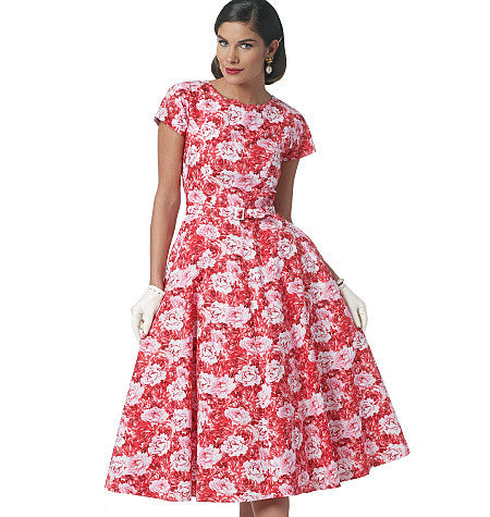 1950s Repro Vintage Sewing Pattern: Open Back Dress. Butterick 5605 ...