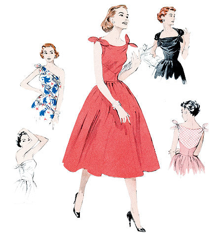 B5708 Dress Pattern - 1950s Repro Vintage Sewing Pattern Butterick 5708