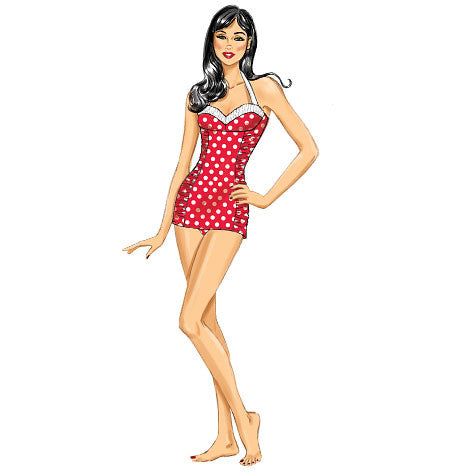 B6067 Patterns by Gertie Bathing Suit Sewing Pattern - Butterick 6067 Vintage Inspired Swimsuit Pattern