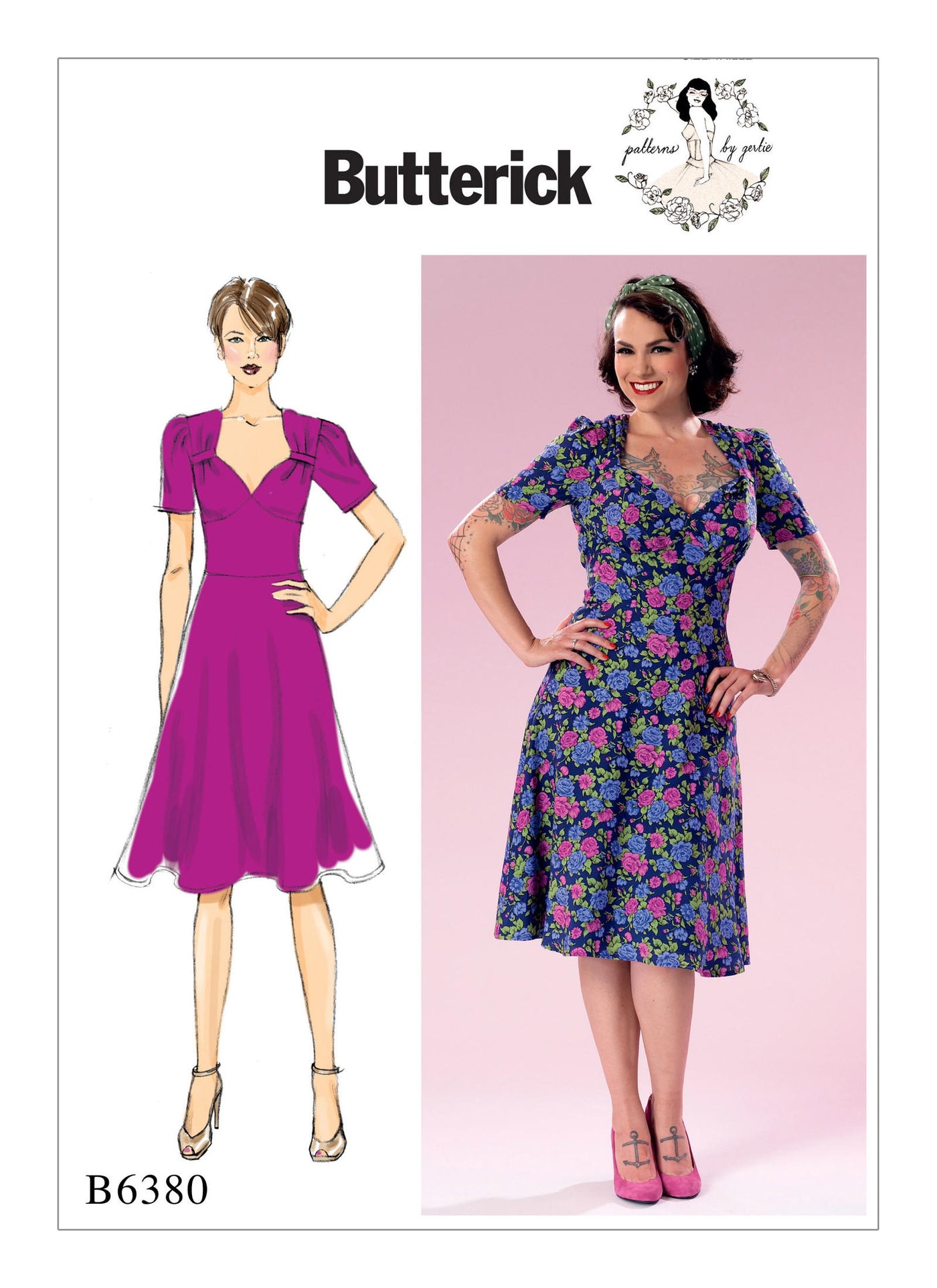 B6380 Patterns by Gertie Dress Sewing Pattern - Butterick 6380 Vintage WeSewRetro B6380 Patterns by Gertie Dress Sewing Pattern - Butterick 6380 Vintage WeSewRetro
