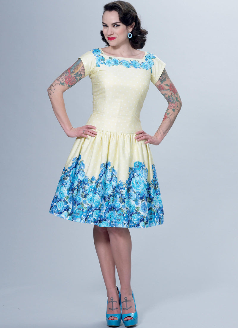 B6484 Patterns by Gertie Dress Sewing Pattern - Butterick 6484 Vintage Inspired Dress Pattern