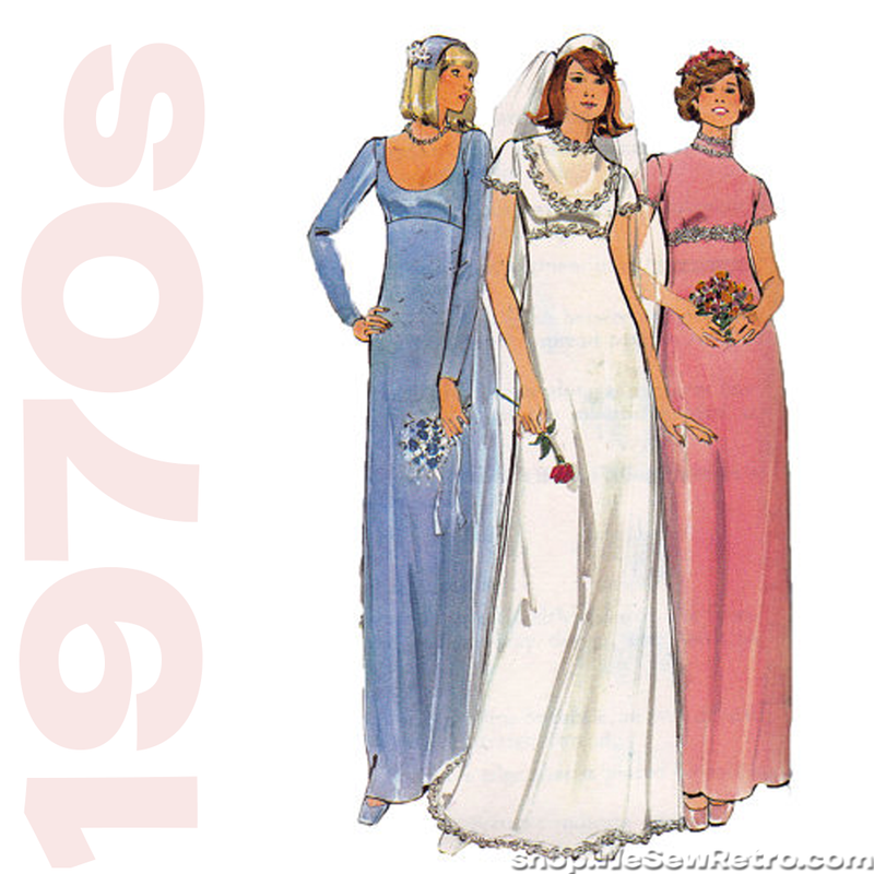 1970s Floor Length Gown Vintage Sewing Pattern - Butterick 5216