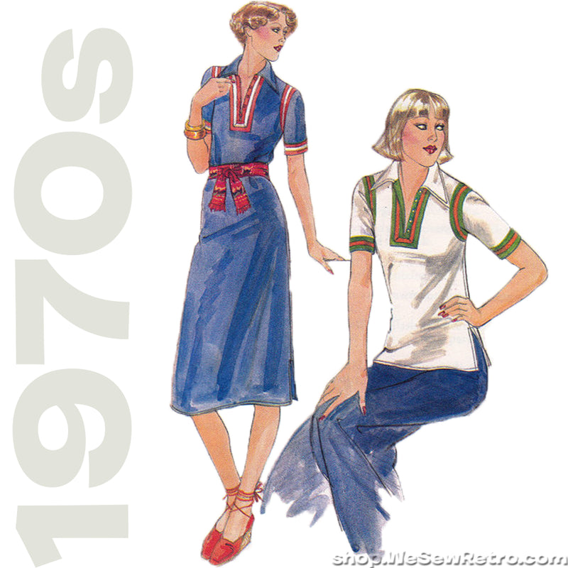 1970s Tubular Dress Sewing Pattern - Butterick 5295
