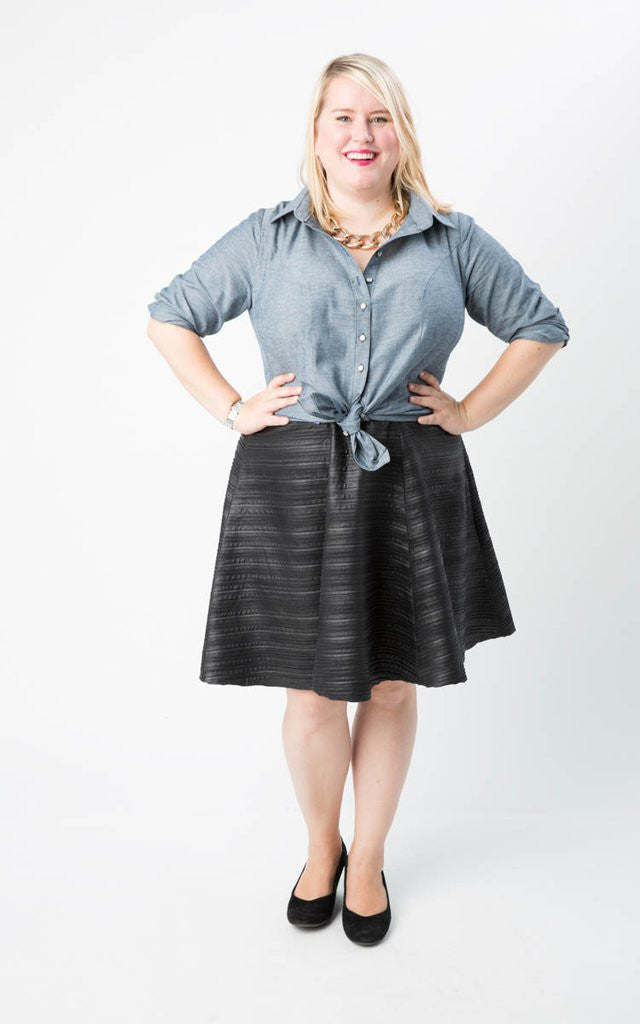 Curve-friendly Shirt Sewing Pattern - Harrison Shirt from Cashmerette