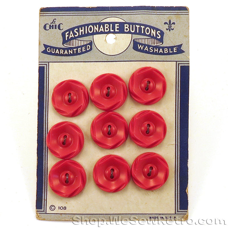 Red Vintage Buttons