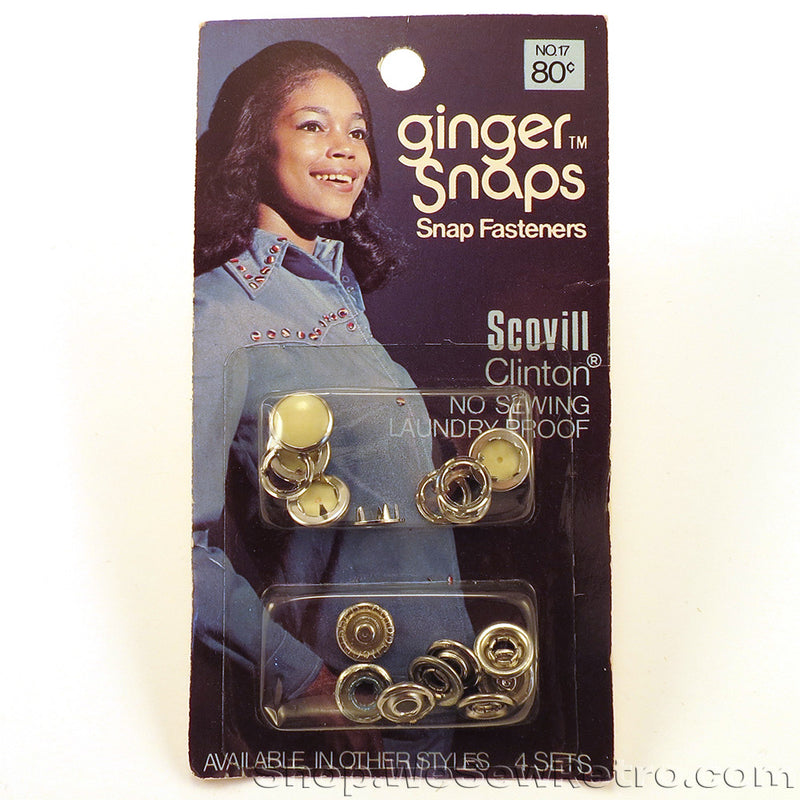 Cream Vintage Snap Fasteners for Pearl Snap Shirts
