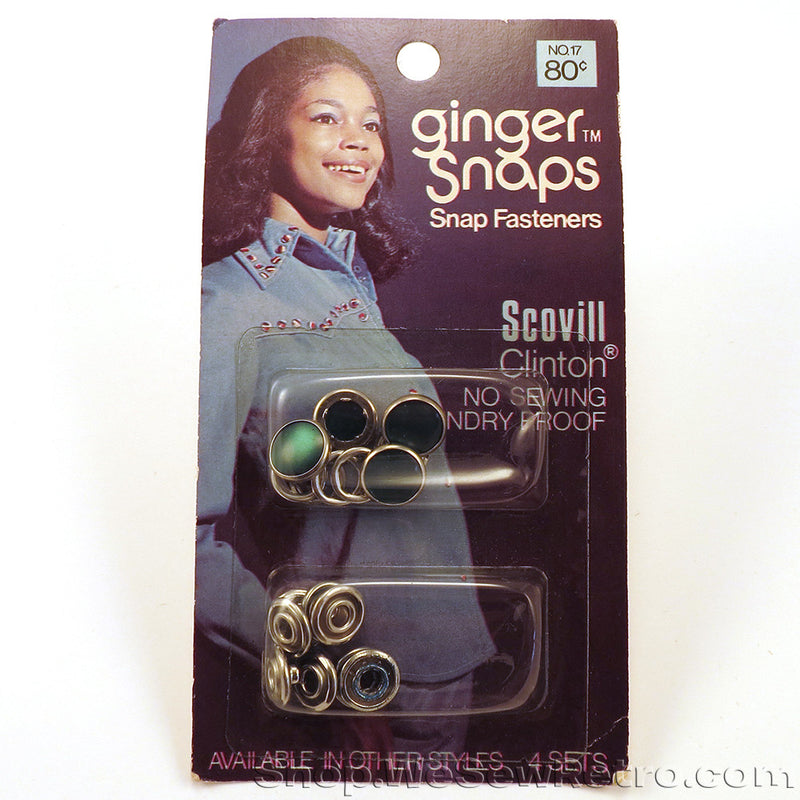 Green Vintage Snap Fasteners for Pearl Snap Shirts