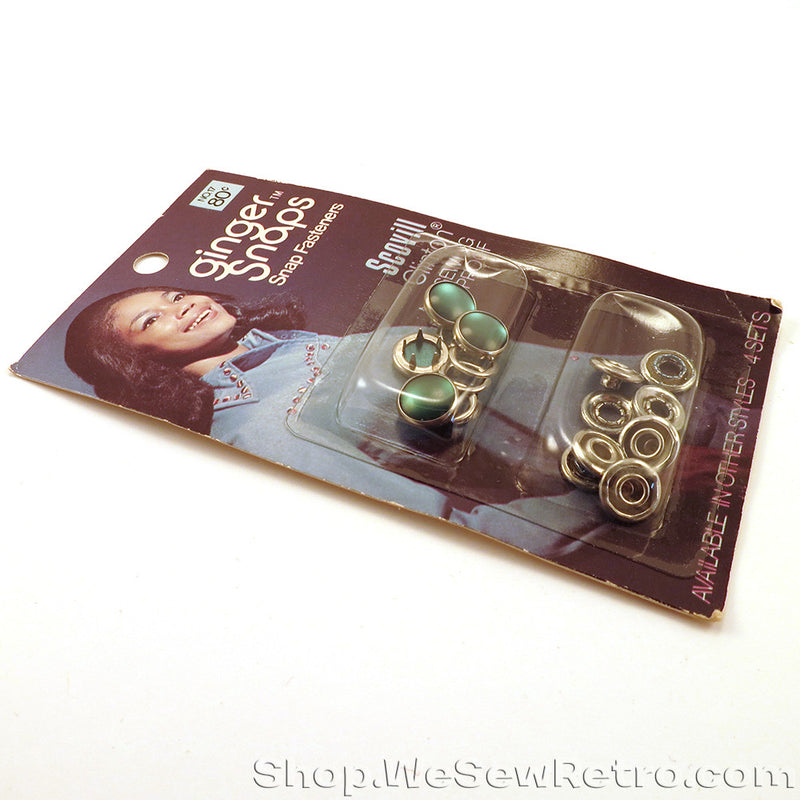 Green Vintage Snap Fasteners for Pearl Snap Shirts