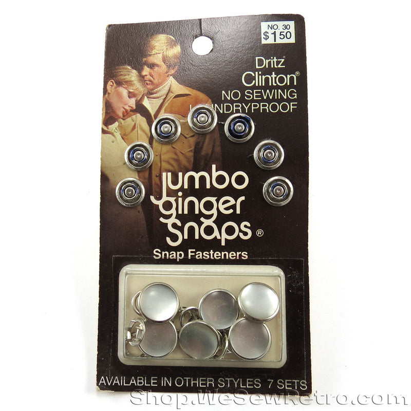 1970s Vintage Ginger Snaps Pearl Snap Fasteners