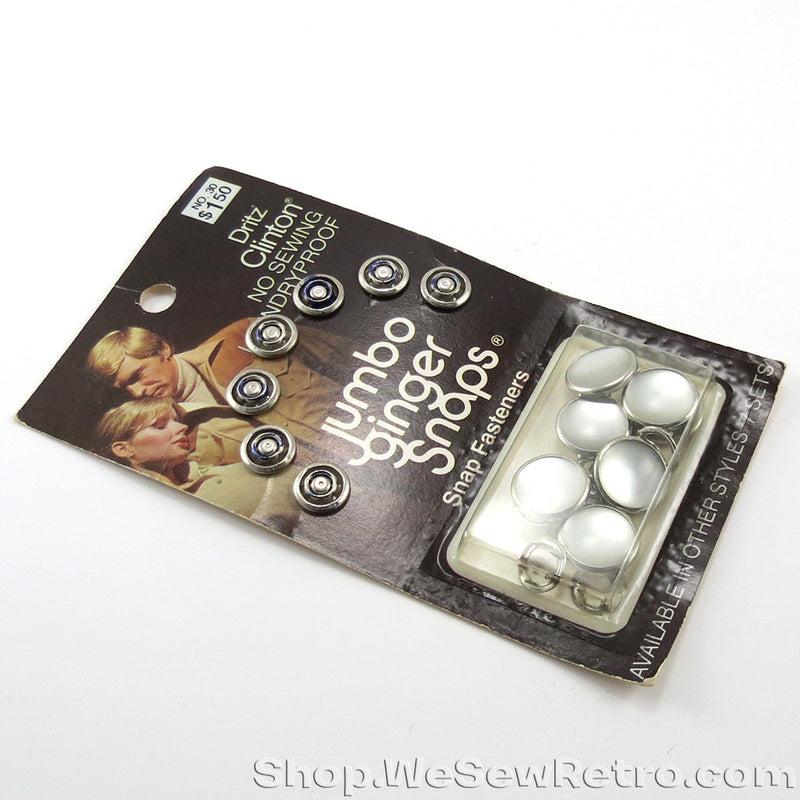 1970s Vintage Ginger Snaps Pearl Snap Fasteners