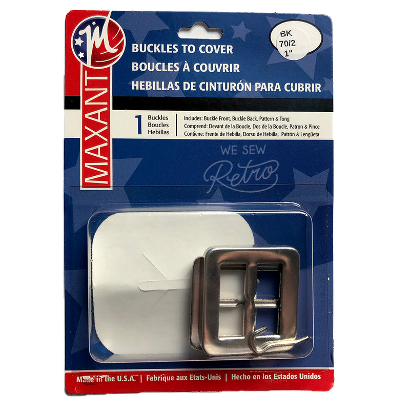 Belt Buckle Kit - 1" Buckle to Cover - Make a Matching Belt for Your Dress (BK-70/2)