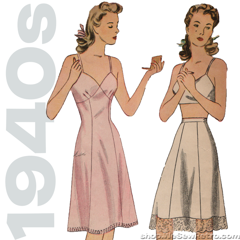 Simplicity 4628 - 1940s Vintage Lingerie Sewing Pattern