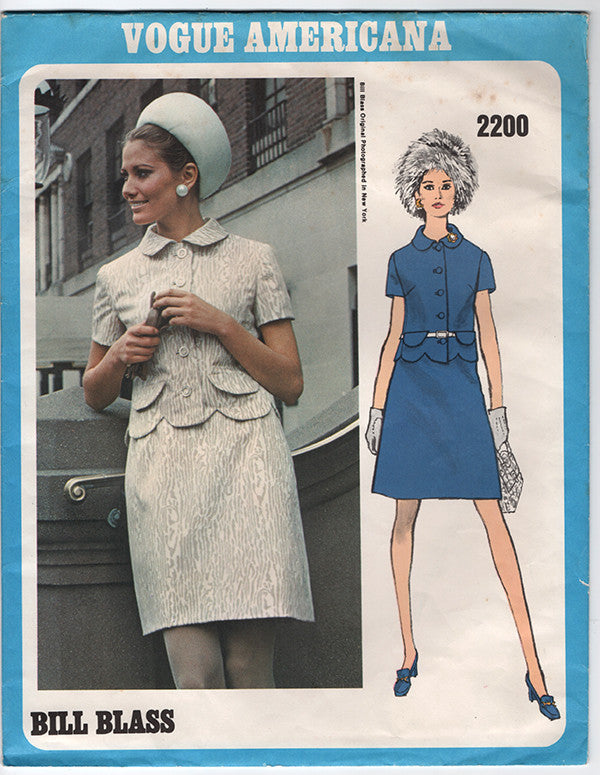 Vogue 2200 - 1960s Bill Blass Vintage Pattern - Vogue Americana Sewing Pattern