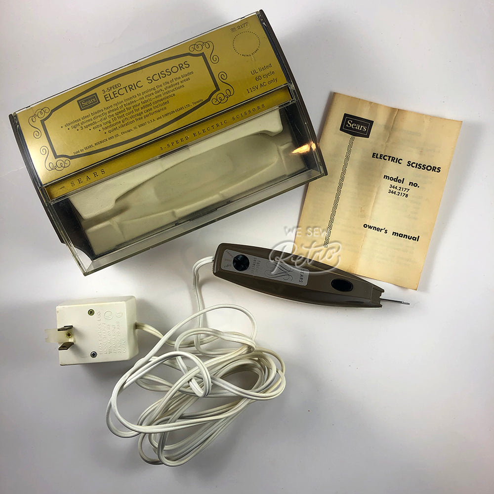 Vintage Sears 3 Speed Electric Scissors – WeSewRetro