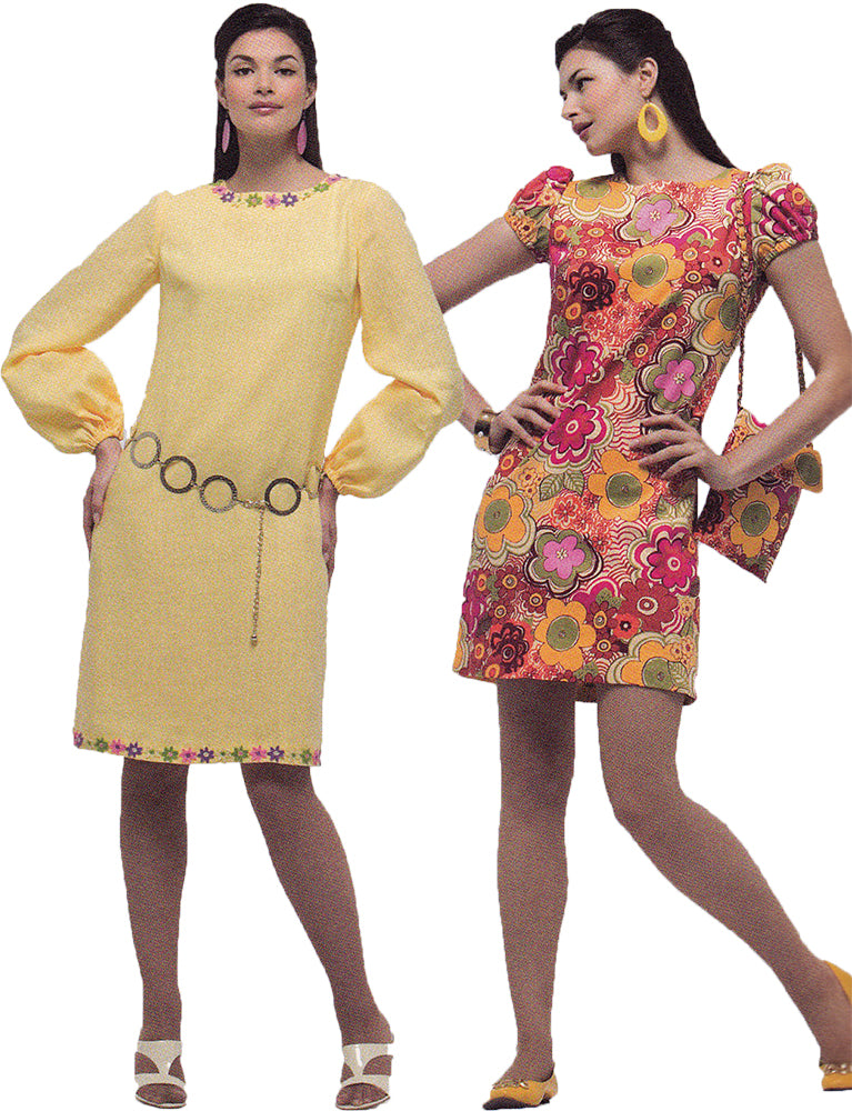 1960s Repro Vintage Sewing Pattern: Mod Dresses. Simplicity 2967