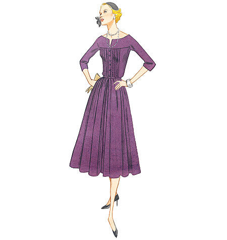 V1044 Vintage Vogue 1044 - Out of Print 1950 Dress Sewing Pattern