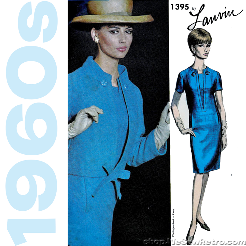 Vogue 1395 - 1960s Lanvin Vogue Paris Original Vintage Sewing Pattern