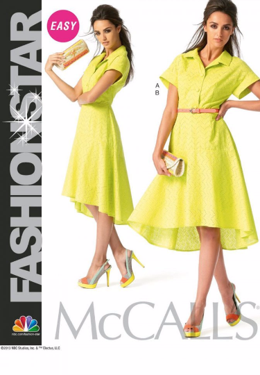 McCalls 6742 Sewing Pattern M6742 Dress with High Low Skirt