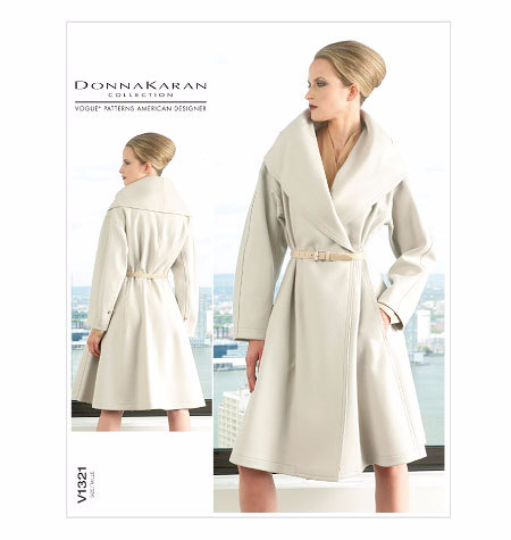 V1321 Vogue American Designer Donna Karan Coat Sewing Pattern Vogue 1321 Out of Print