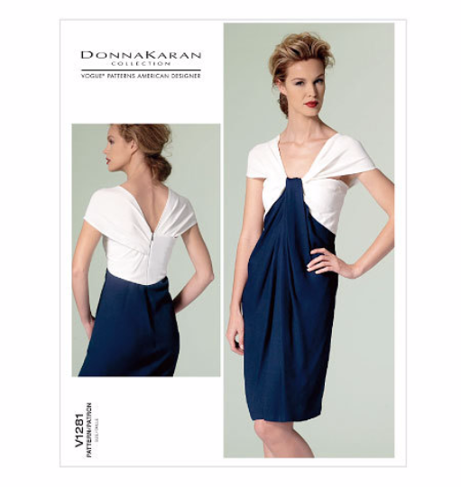 V1281 Vogue American Designer Donna Karan Dress Sewing Pattern Vogue 1281 Out of Print