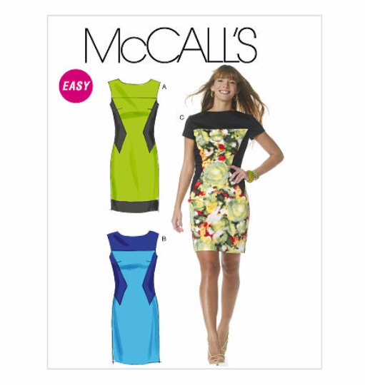 McCalls 6278 Misses Colorblock Dress Sewing Pattern M6278