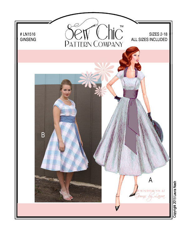 Ginseng Dress Sewing Pattern by Sew Chic Pattern Company