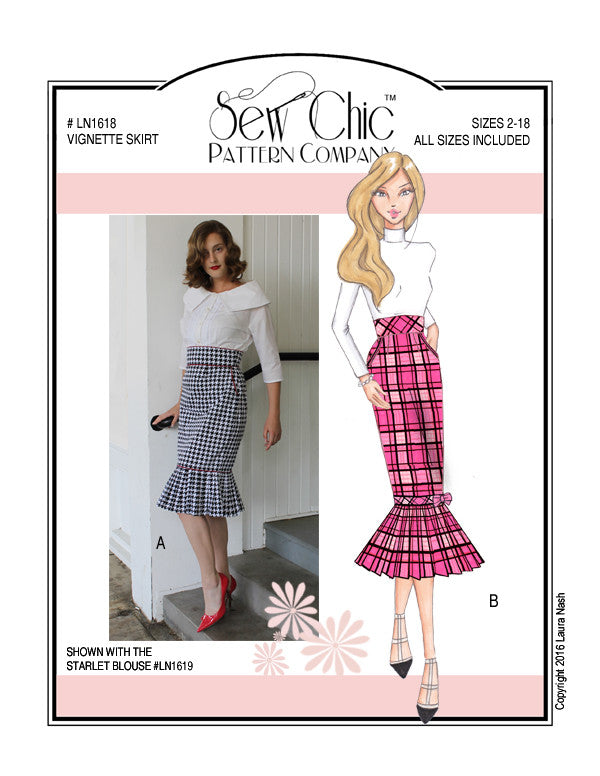 Vignette Skirt Sewing Pattern by Sew Chic Pattern Company