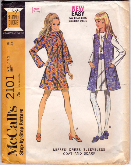 McCalls 2101 Vintage Sewing Pattern - Dress & Coat