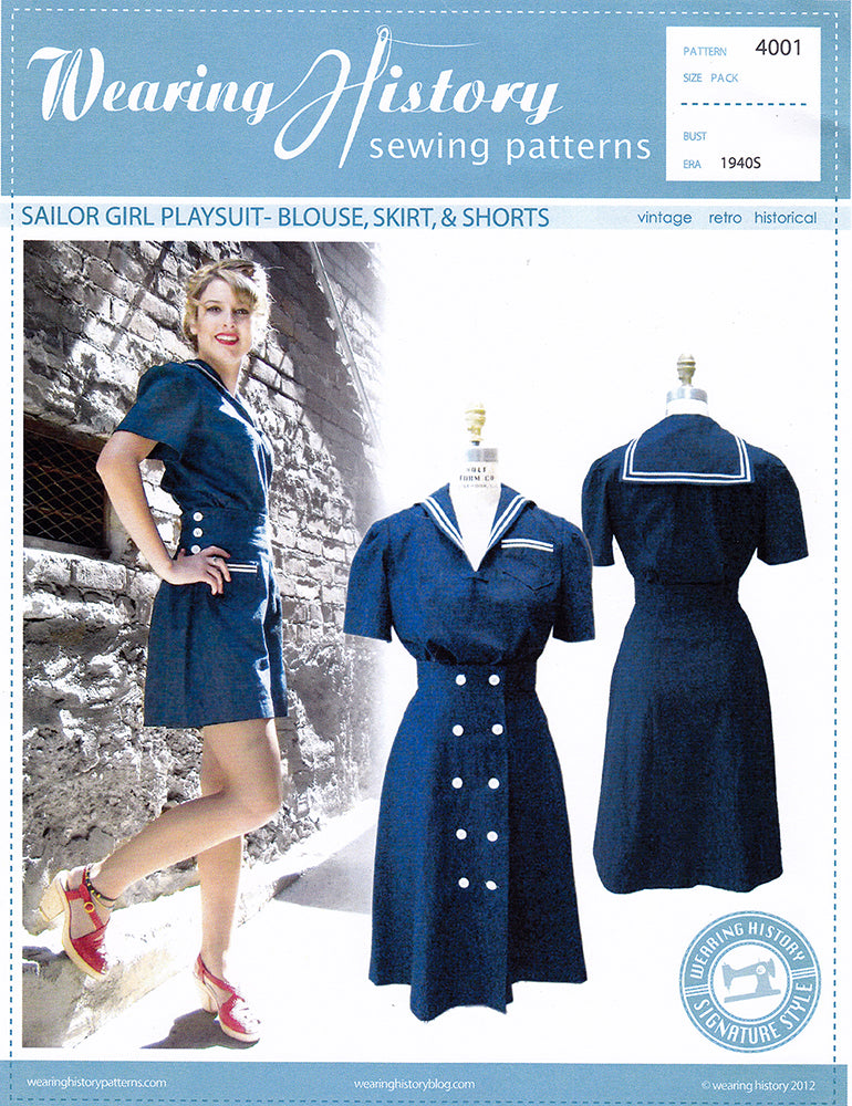 Wearing History Sailor Girl Playsuit Sewing Pattern