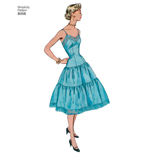 Simplicity 8456 Vintage Petticoats and Slip - 1950s Paper Sewing Pattern
