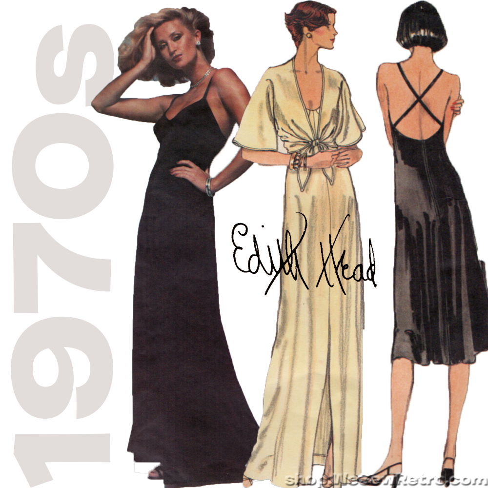 Vintage Vogue Designer Original Pattern: Edith Head Evening Gown. Vogu WeSewRetro Vintage Vogue Designer Original Pattern: Edith Head Evening Gown. Vogu WeSewRetro