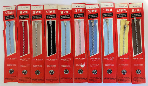 1950s Vintage Metal Zippers